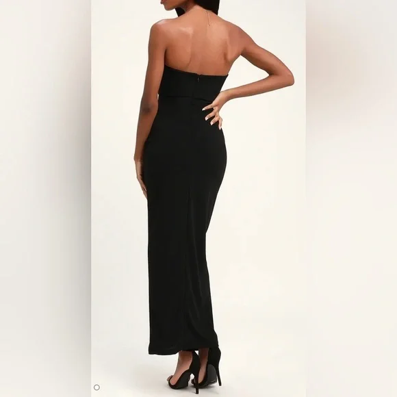 Lulus Women’s After Hours Strapless Ruffled Maxi Dress - Picture 2 of 14